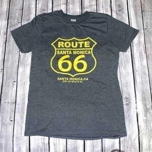 ROUTE 66 Gildan Women’s Grey T-Shirt Soft Style Size Medium